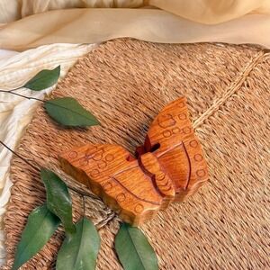Wood Butterfly Puzzle Box